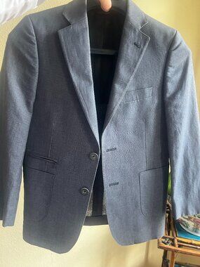 Boys Joseph Abboud Grey Linen Blazer Size 10 R, Like New